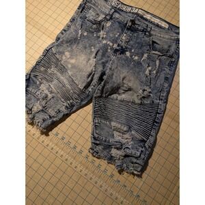 Distressed Jean Shorts mens size 34 hip hop funky style